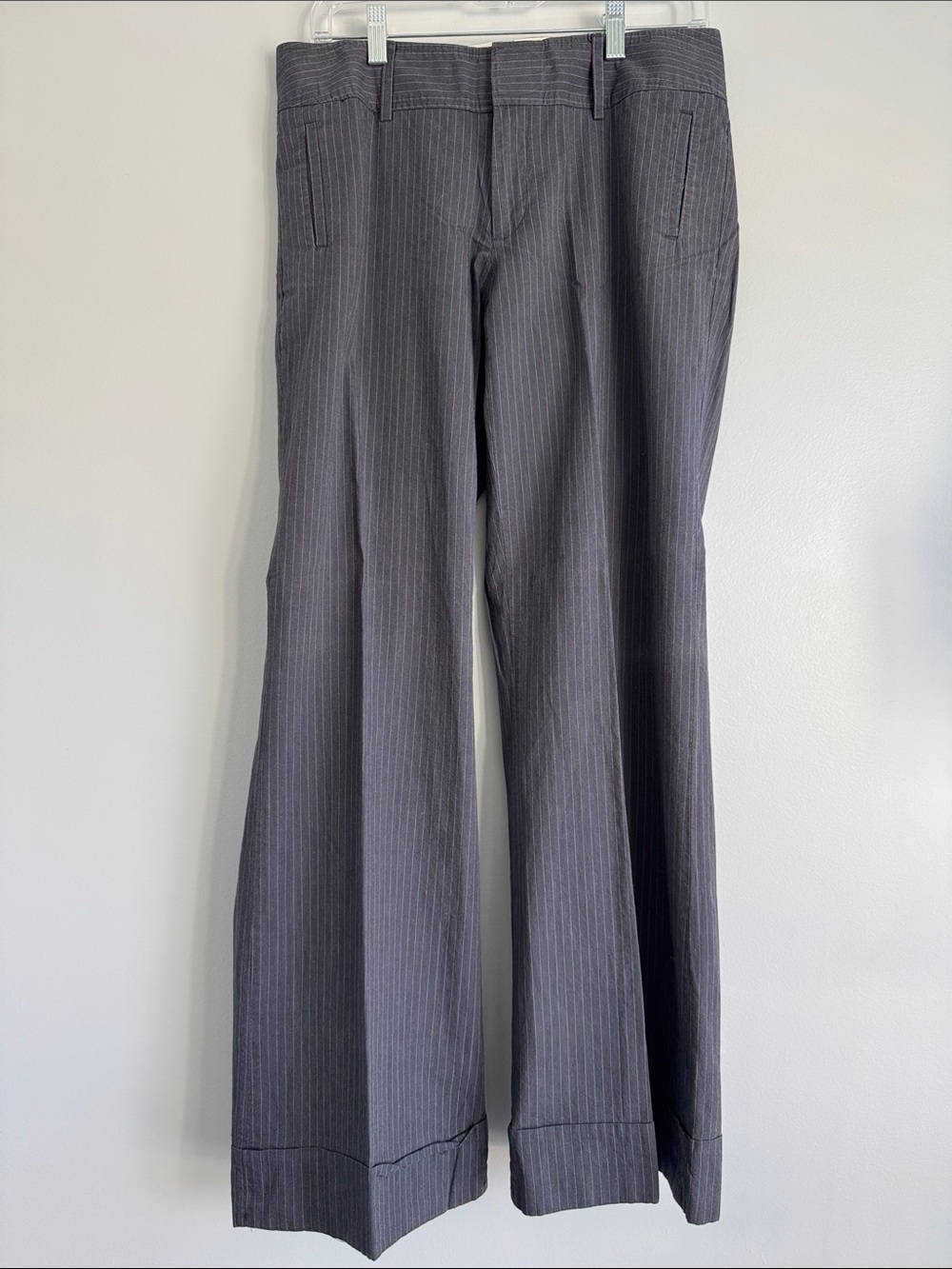 Banana Republic Women's Charcoal Pinstripe Dress Pants